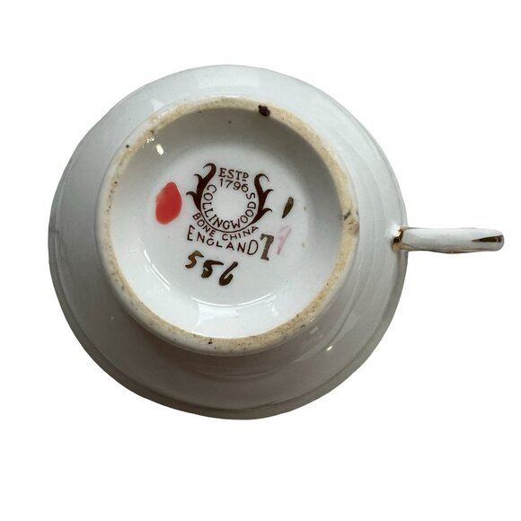 Vintage Collingwood Fine Bone China Tea Cup & Saucer Mauve Pink Roses w/ Gold - Picture 11 of 12